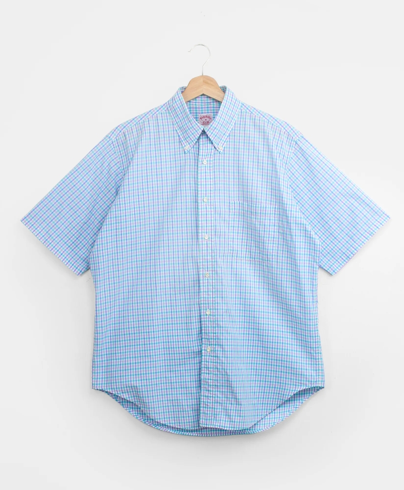 Vintage Brooks Brothers Gingham Short Sleeve Shirt, 1980s, M