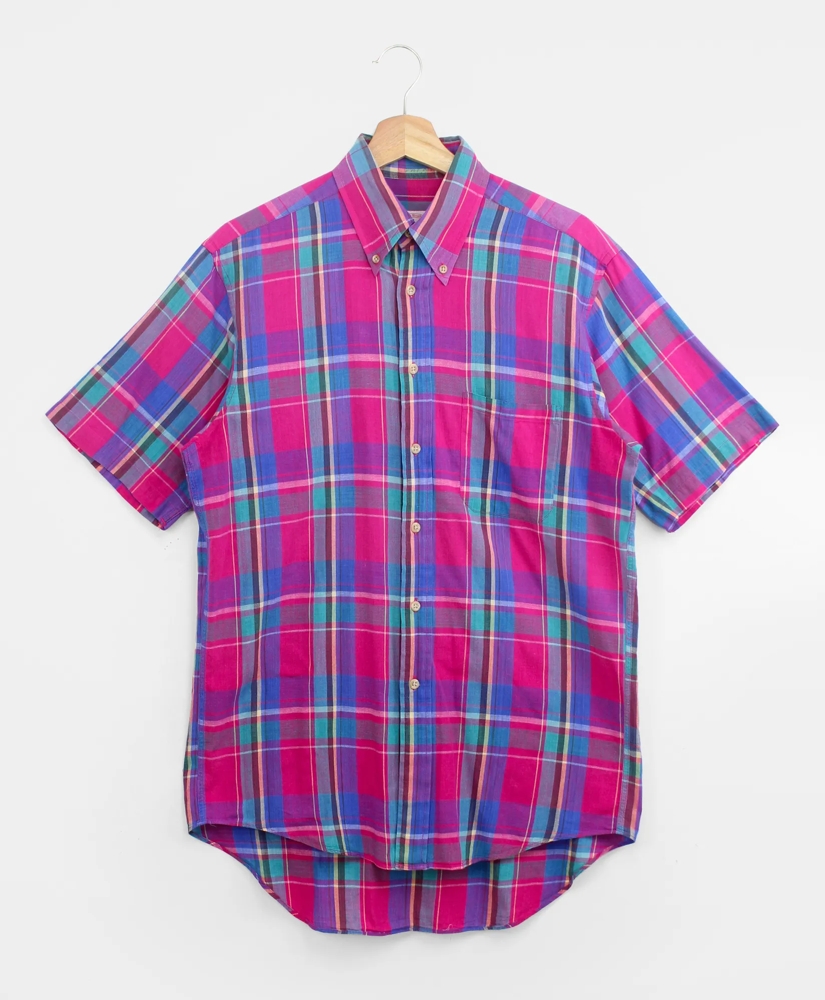 ロピア 爆買い Brothers Brooks Vintage Madras M 1990s, Shirt, Sleeve Short トップス
