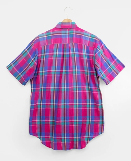 Vintage Brooks Brothers Madras Short Sleeve Shirt, 1990s, M, image 2