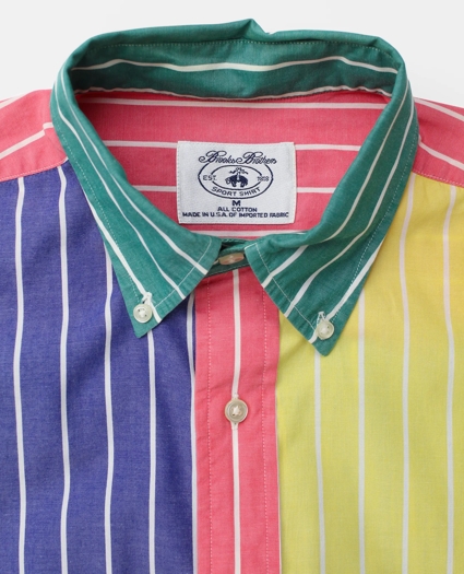 Vintage Brooks Brothers Reverse Stripe Short Sleeve Fun Shirt, 1990s, M, image 3