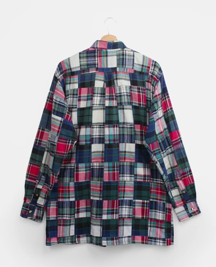Vintage Brooks Brothers Patchwork Madras Shirt, 1990s, M, image 2