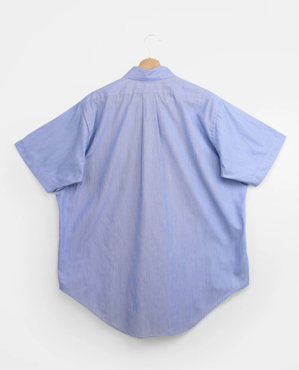 Vintage Brooks Brothers Brookscloth Hairline Stripe Short Sleeve Shirt, 1980s, 16.5, image 2