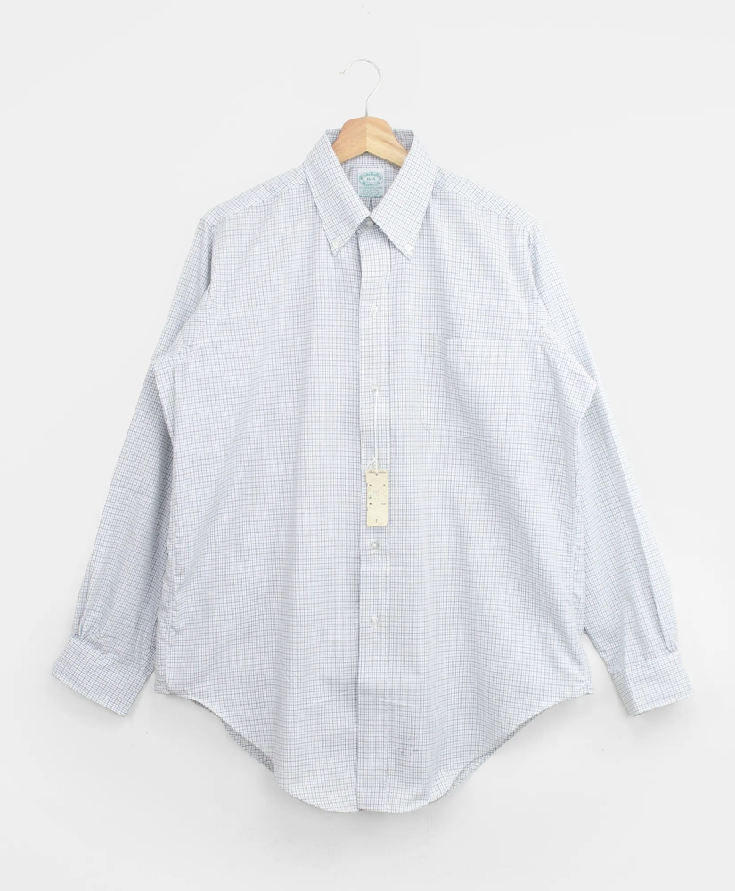 Vintage Brooks Brothers Brookscloth Tattersall Shirt, 1970s, 16, image 1