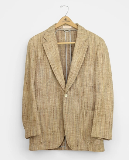 Vintage Brooks Brothers Raw Silk Basketweave Sport Coat, 1980s, 41 R, image 1
