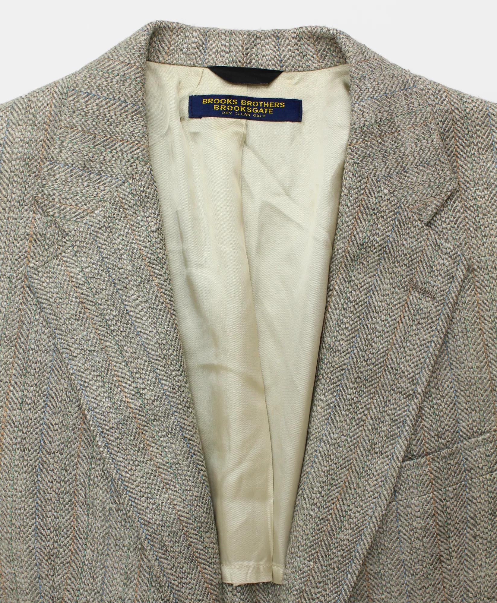 Vintage Brooks Brothers BrooksGate™ Wool Silk Blend Tweed Sport Coat, 1980s, 41 L, image 2
