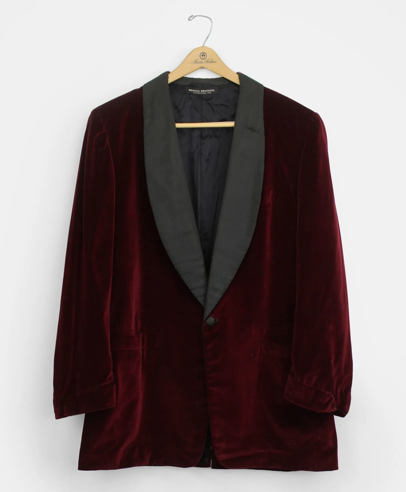Vintage Brooks Brothers Velvet Dinner Jacket, 1960s, 44 L, image 1