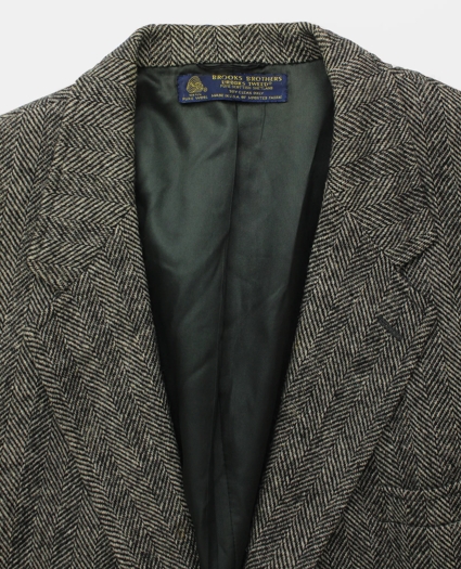 Vintage Brooks Brothers Herringbone Tweed Sport Coat, 1990s, 46 L, image 3