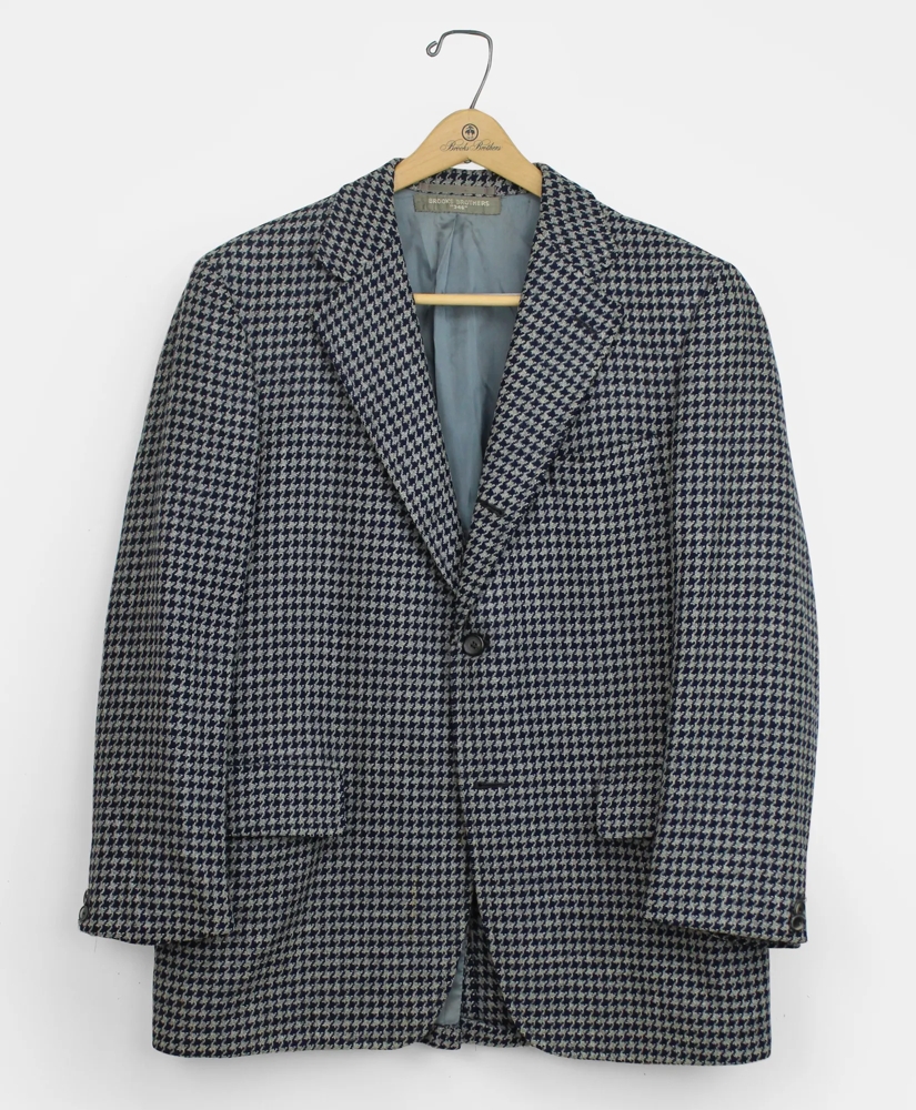 Vintage Brooks Brothers Houndstooth Tweed Sport Coat, 1970s, 41LONG, image 1