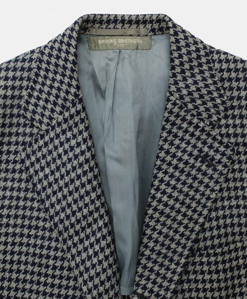 Vintage Brooks Brothers Houndstooth Tweed Sport Coat, 1970s, 41LONG, image 3