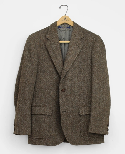Vintage Brooks Brothers Herringbone Tweed Sport Coat, 1970s, 40 R, image 1