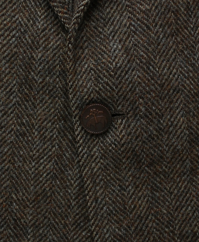 Vintage Brooks Brothers Herringbone Tweed Sport Coat, 1970s, 40 R, image 4