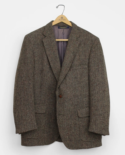 Vintage Brooks Brothers Birdseye Check Tweed Sport Coat, 1980s, 46LONG, image 1