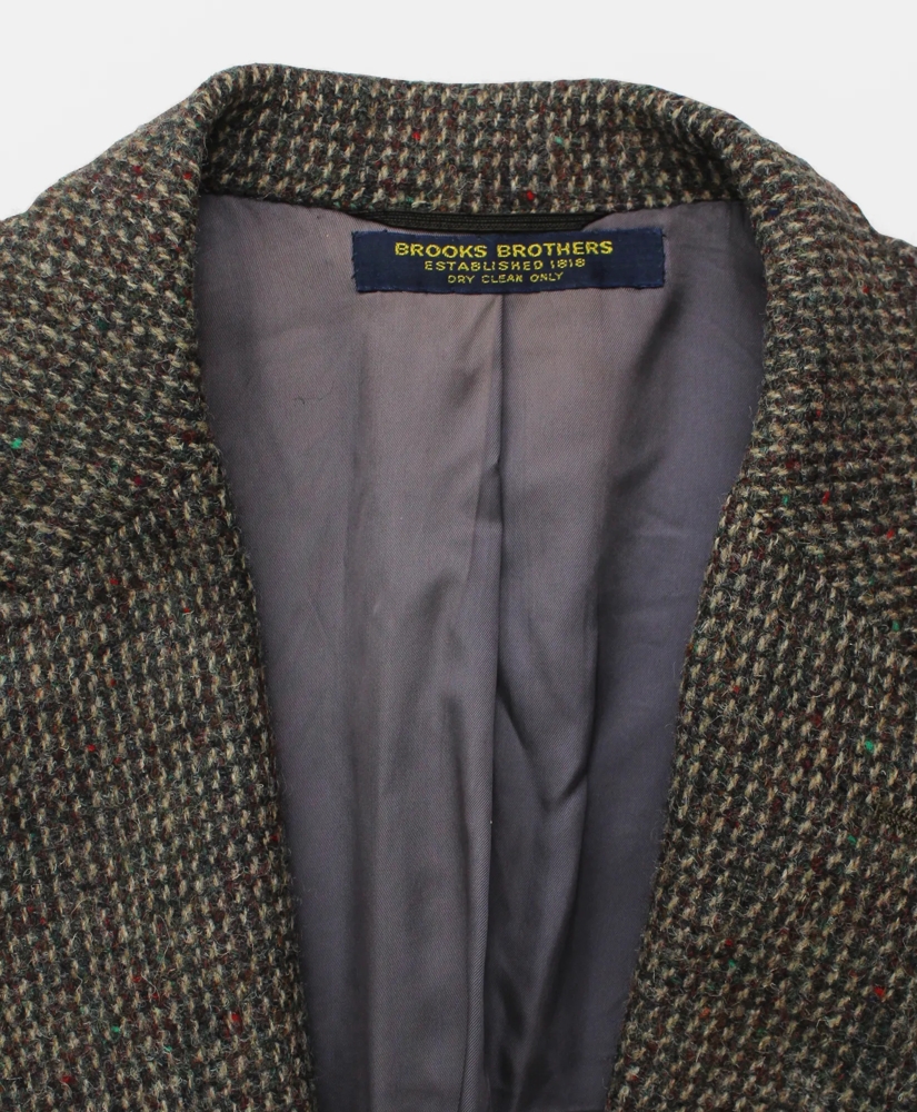 Vintage Brooks Brothers Birdseye Check Tweed Sport Coat, 1980s, 46LONG, image 3