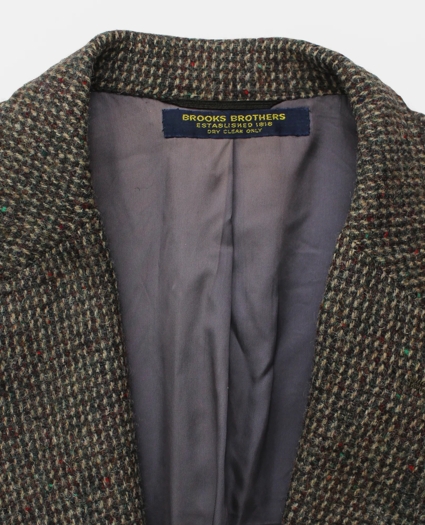 Vintage Brooks Brothers Birdseye Check Tweed Sport Coat, 1980s, 46LONG, image 3