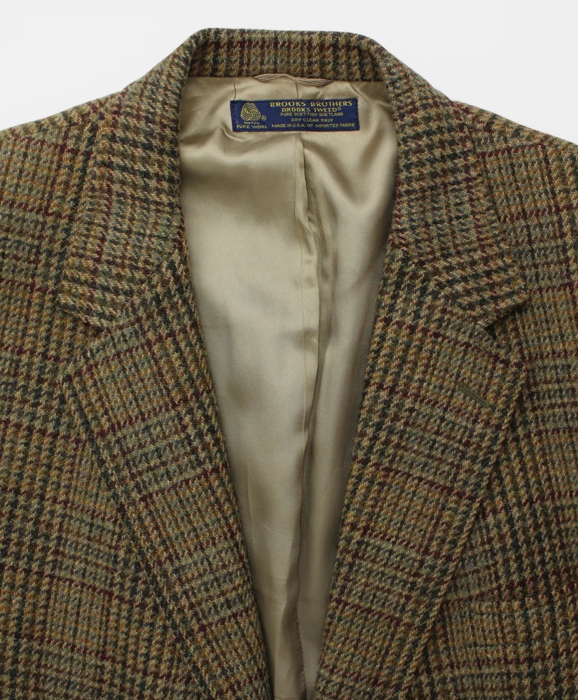 Vintage Brooks Brothers Glen Plaid Tweed Sport Coat, 1990s, 46LONG, image 3