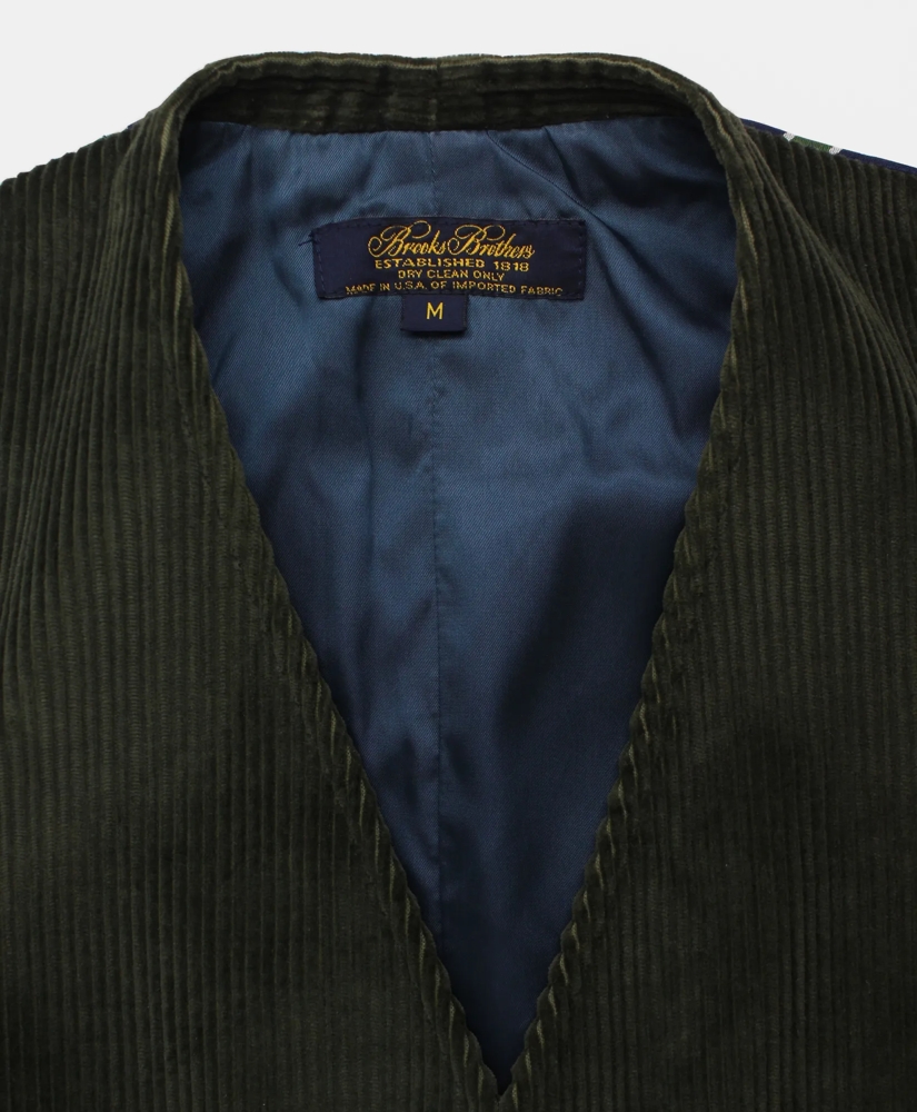 Vintage Brooks Brothers Corduroy Waistcoat, 1990s, 38REG, image 3