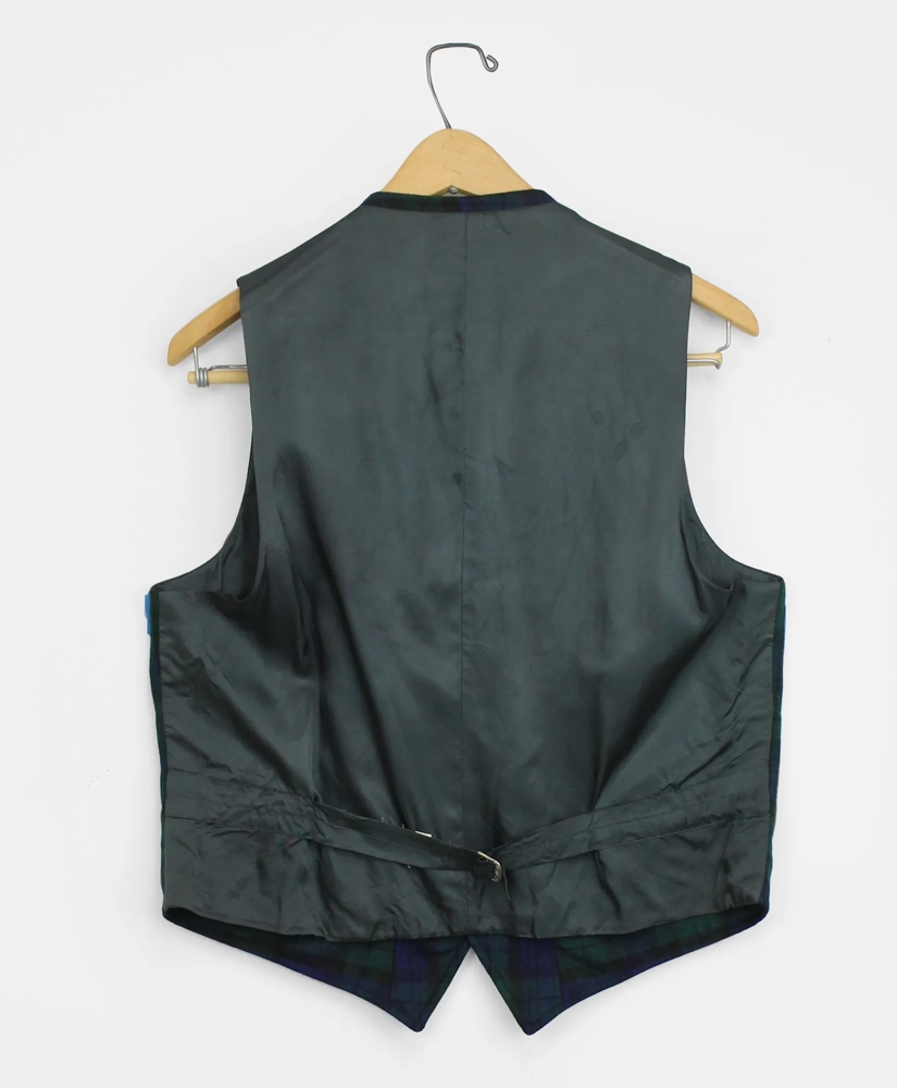 Vintage Brooks Brothers Blackwatch Flannel Waistcoat, 1980s, 40SH, image 2