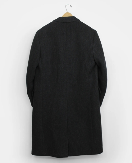 Vintage Brooks Brothers Herringbone Tweed Overcoat, 1980s, 40REG, image 2