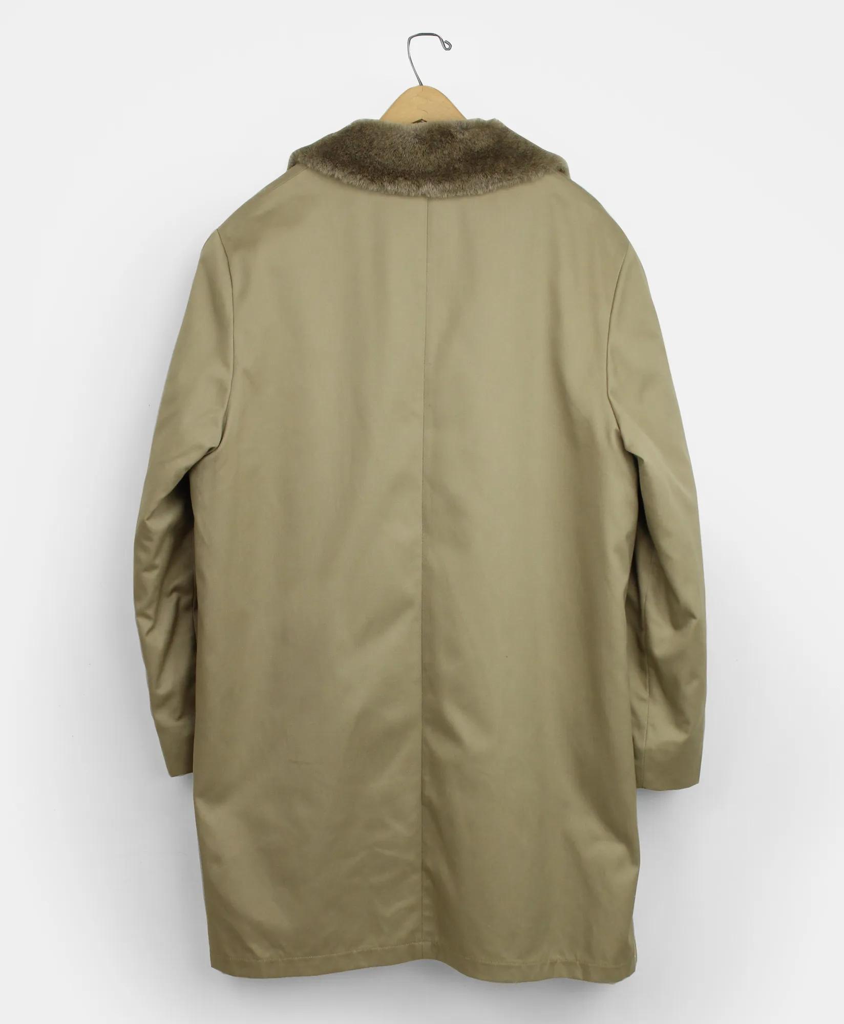 Vintage Brooks Brothers Faux Fur Lined Car Coat, 1970s, 48REG, image 2
