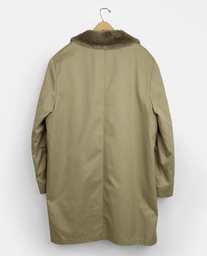 Vintage Brooks Brothers Faux Fur Lined Car Coat, 1970s, 48REG, image 2
