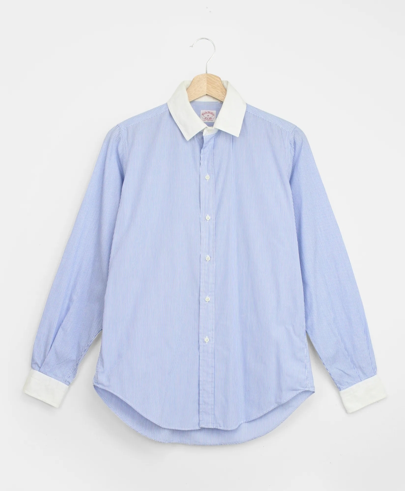 Vintage Brooks Brothers Striped Contrast Collar Shirt, 1960s, 14