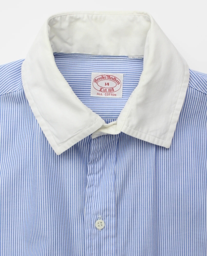Vintage Brooks Brothers Striped Contrast Collar Shirt, 1960s, 14, image 3