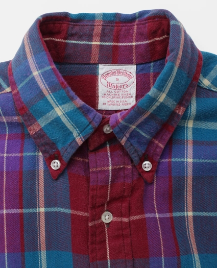 Vintage Brooks Brothers Cotton Flannel Button Down Shirt, 1990s, S, image 3