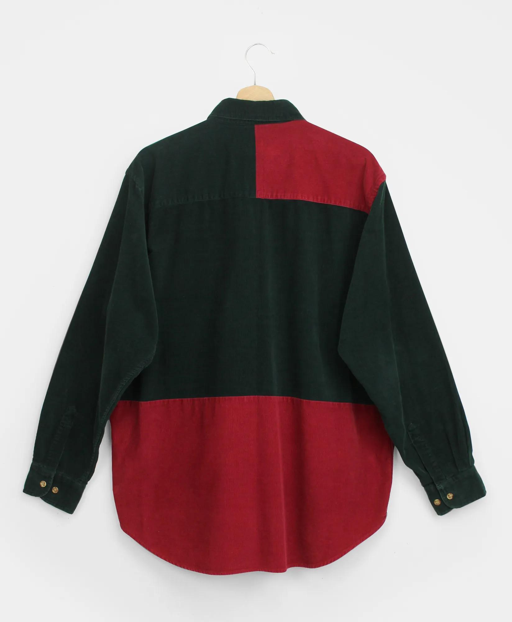 Vintage Brooks Brothers Patchwork Corduroy Button Down Shirt, 1990s, L, image 2