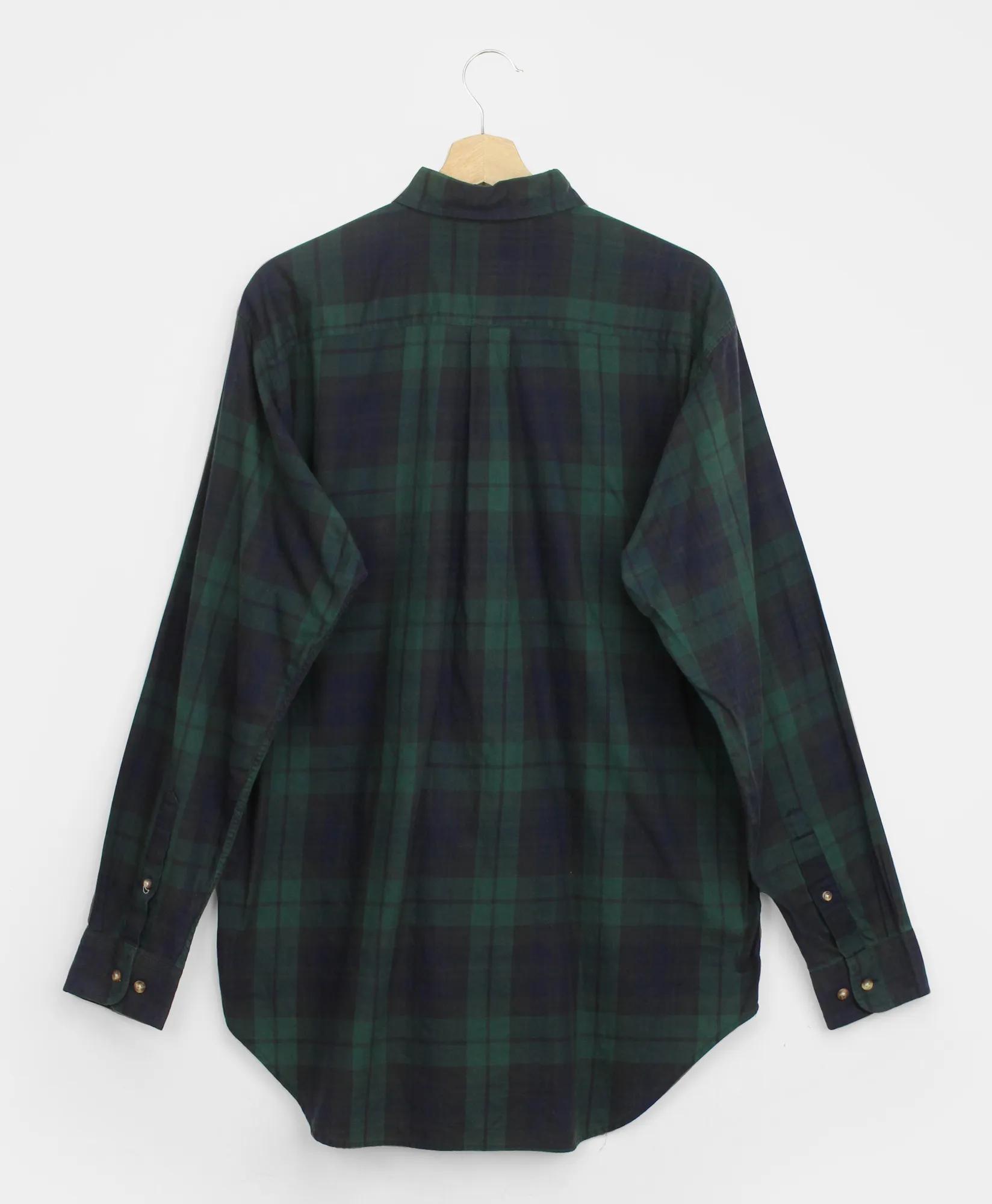 Vintage Brooks Brothers Blackwatch Cotton Flannel Button Down Shirt, 1990s, M, image 2