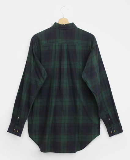 Vintage Brooks Brothers Blackwatch Cotton Flannel Button Down Shirt, 1990s, M, image 2