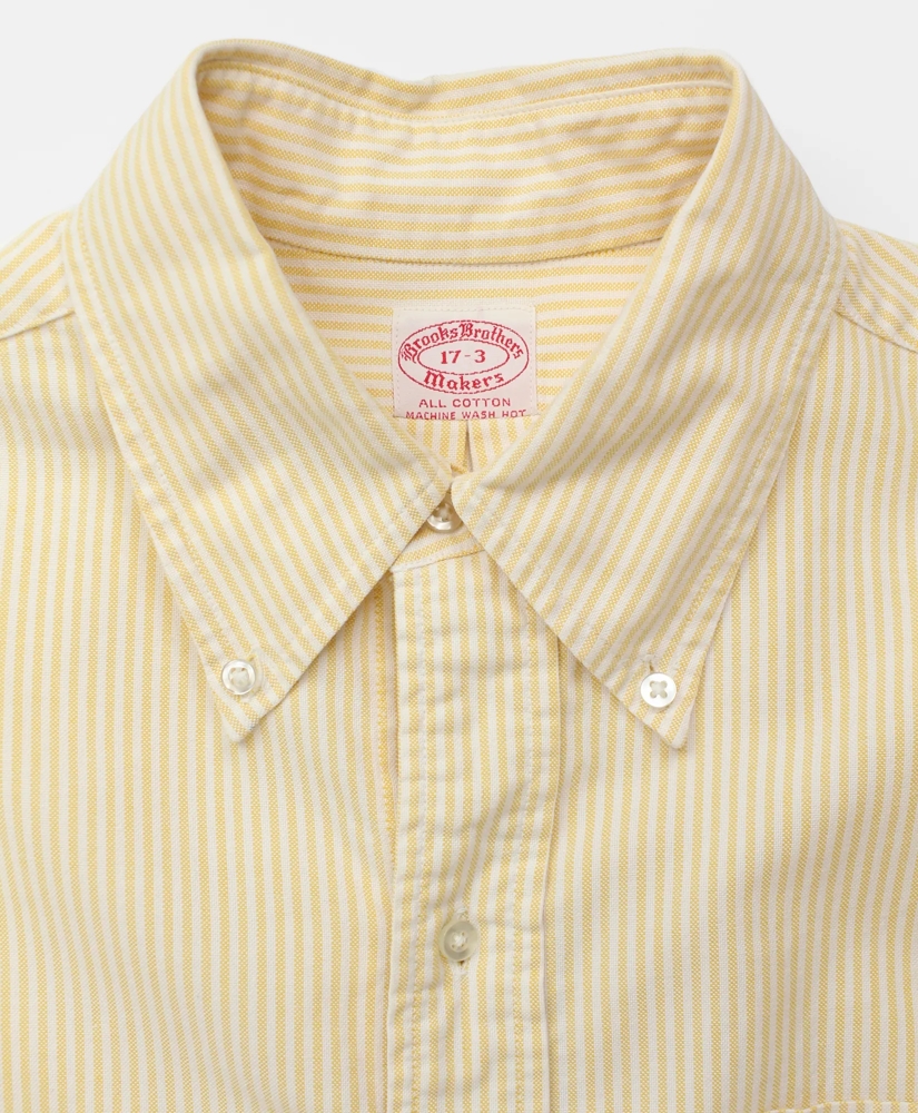 Vintage Brooks Brothers University Stripe Oxford Cloth Button Down Shirt, 1970s, 17, image 3