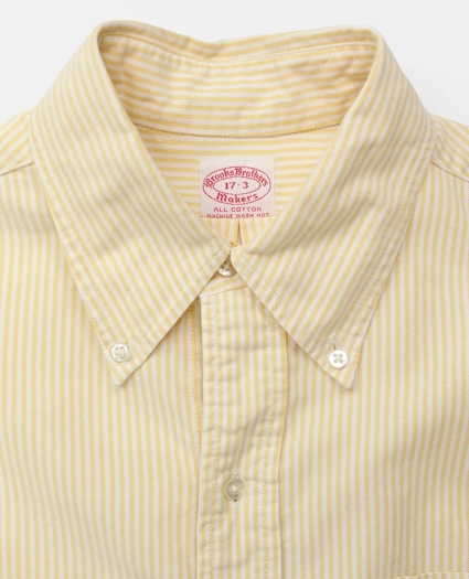 Vintage Brooks Brothers University Stripe Oxford Cloth Button Down Shirt, 1970s, 17, image 3