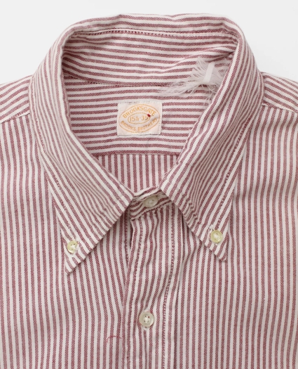 Vintage Brooks Brothers BrooksGate™ University Stripe Oxford Cloth Button Down Shirt, 1980s, 15.5, image 3