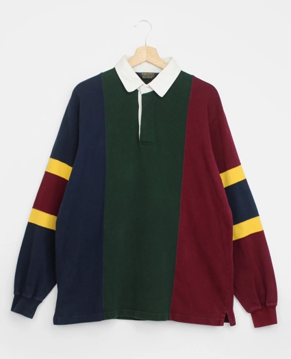 Vintage Brooks Brothers Colorblock Stripe Rugby Shirt, 1990s, L, image 1