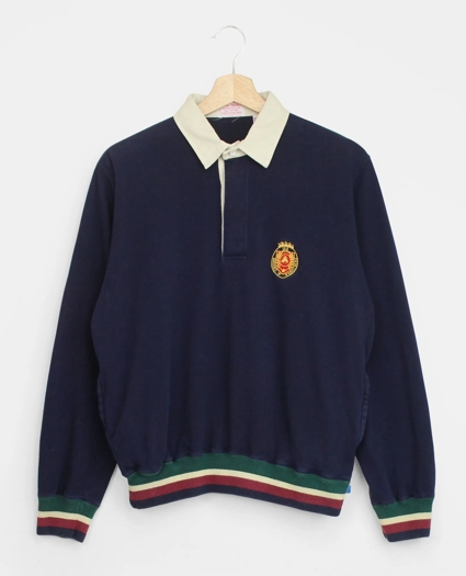 Vintage Brooks Brothers Embroidered Crest Rugby Shirt, 1980s, L, image 1