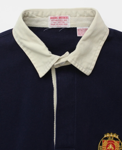 Vintage Brooks Brothers Embroidered Crest Rugby Shirt, 1980s, L, image 3