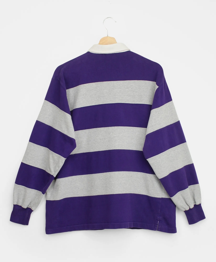Vintage Brooks Brothers Embroidered Crest Striped Rugby Shirt, 1980s, L, image 2