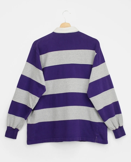 Vintage Brooks Brothers Embroidered Crest Striped Rugby Shirt, 1980s, L, image 2