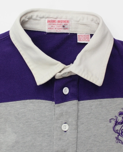Vintage Brooks Brothers Embroidered Crest Striped Rugby Shirt, 1980s, L, image 3