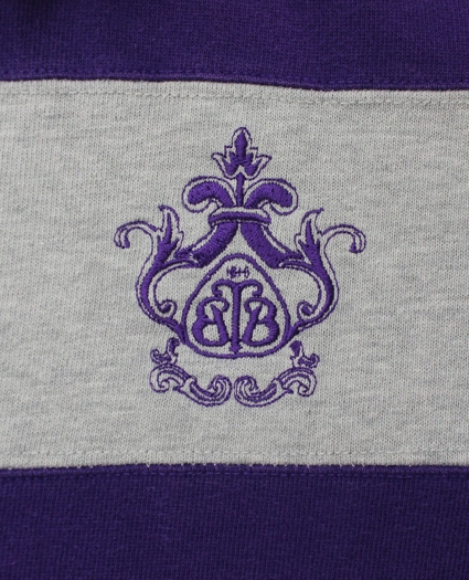 Vintage Brooks Brothers Embroidered Crest Striped Rugby Shirt, 1980s, L, image 4