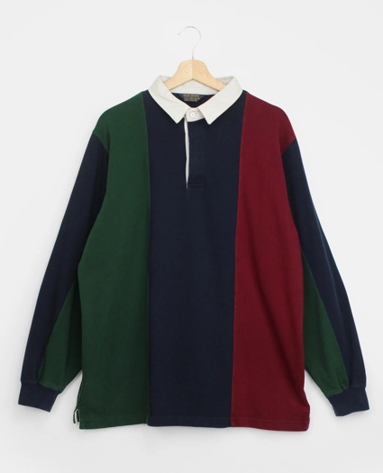 Vintage Brooks Brothers Colorblock Stripe Rugby Shirt, 1990s, XL, image 1