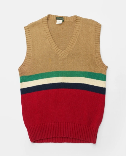 Vintage Brooks Brothers BrooksGate™ Striped Sweater Vest, 1980s, L, image 1