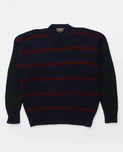 Vintage Brooks Brothers Mismatched Stripe Wool Sweater, 1990s, L, image 1
