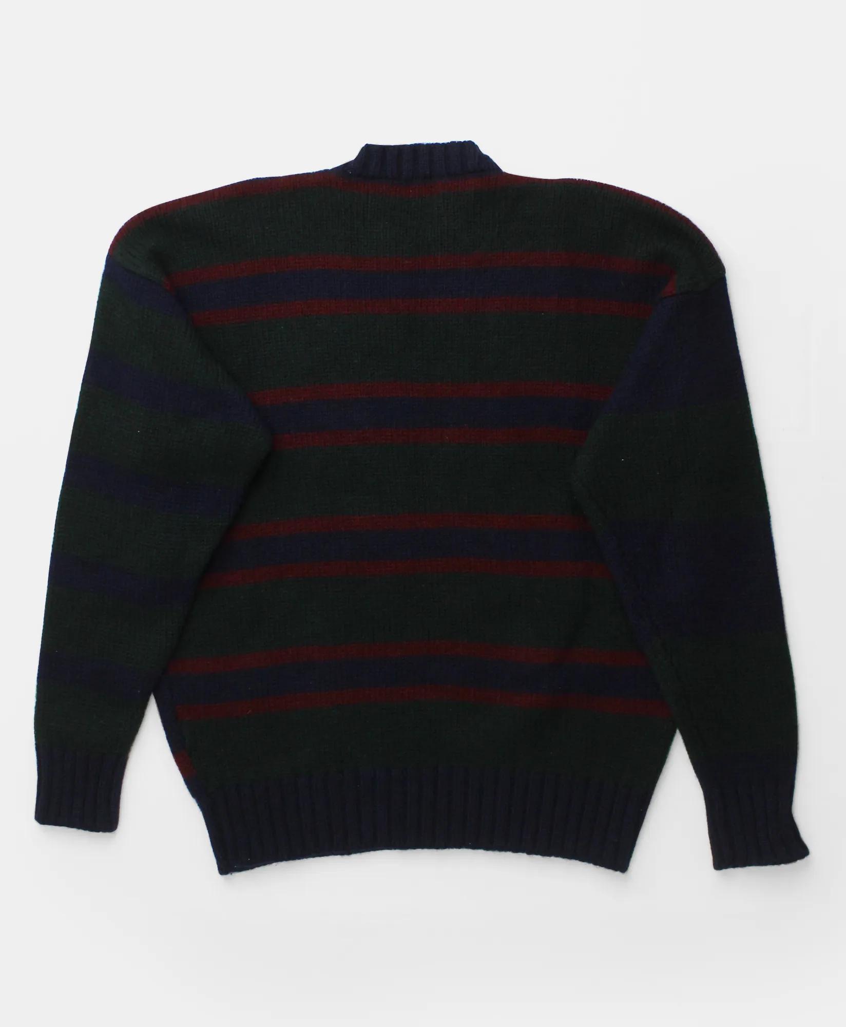 Vintage Brooks Brothers Mismatched Stripe Wool Sweater, 1990s, L, image 2