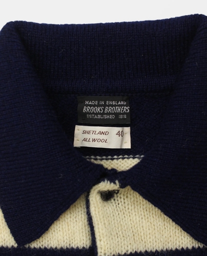 Vintage Brooks Brothers Striped Shetland Rugby Sweater, 1970s, M, image 3