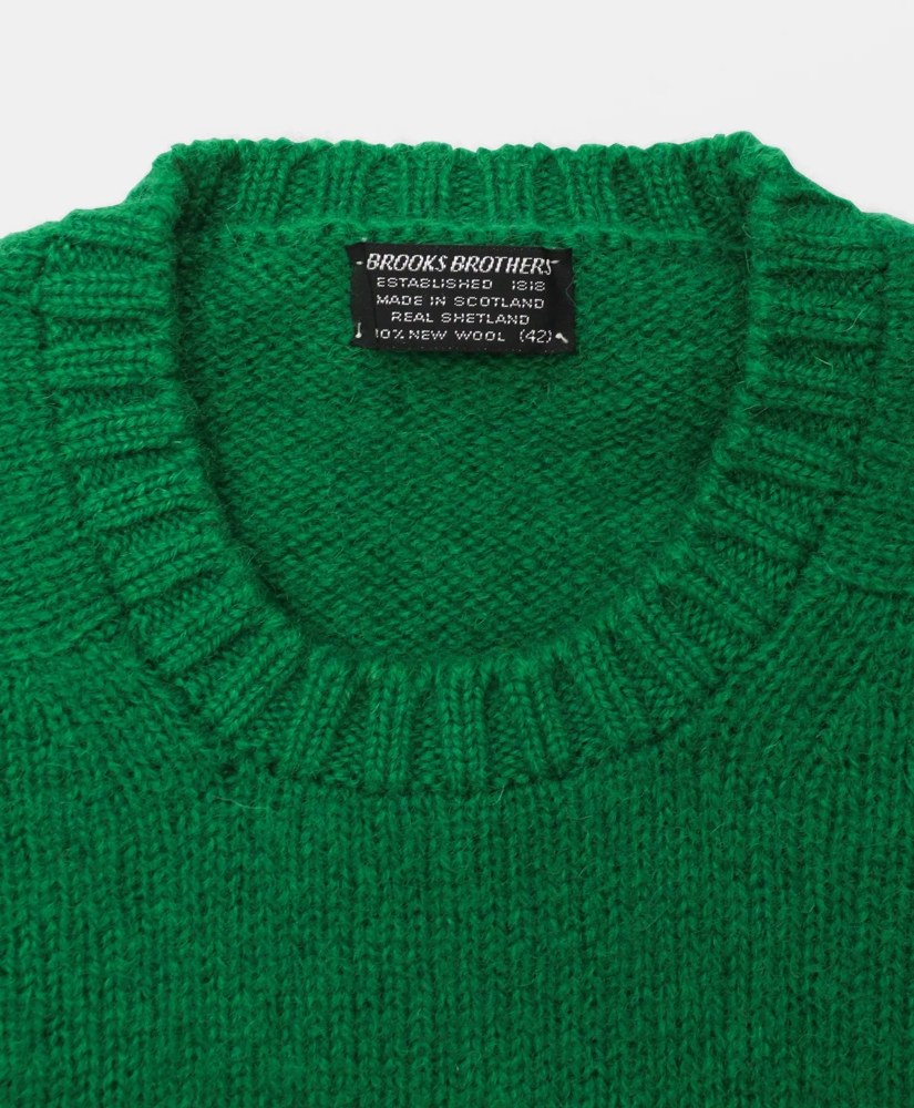 Vintage Brooks Brothers Shetland Crewneck Sweater, 1970s, L, image 3