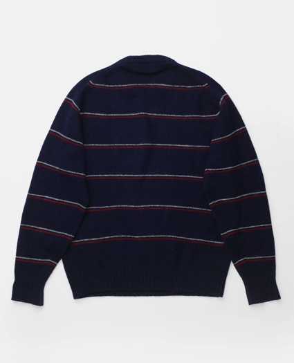 Vintage Brooks Brothers Striped Shetland Crewneck Sweater, 1960s, L, image 2