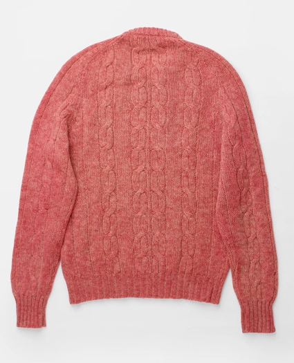 Vintage Brooks Brothers Cable Knit Shetland Sweater, 1960s, L, image 2