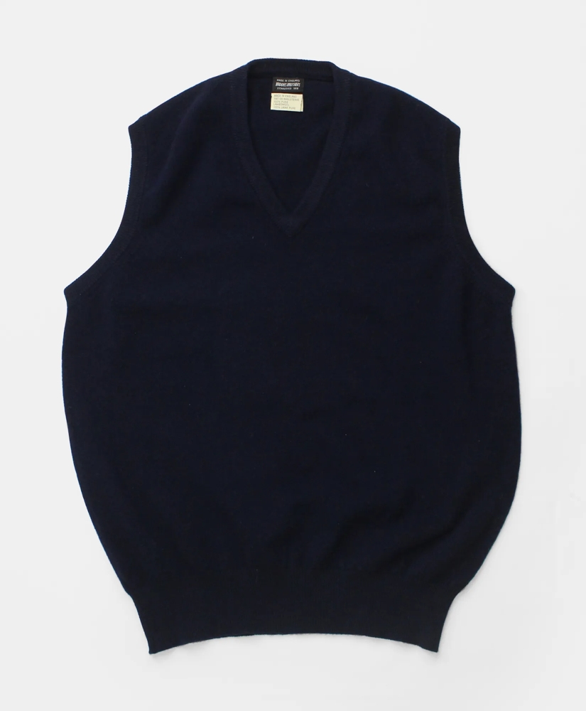 Vintage Brooks Brothers Lambwool V-Neck Sweater Vest, 1970s, M