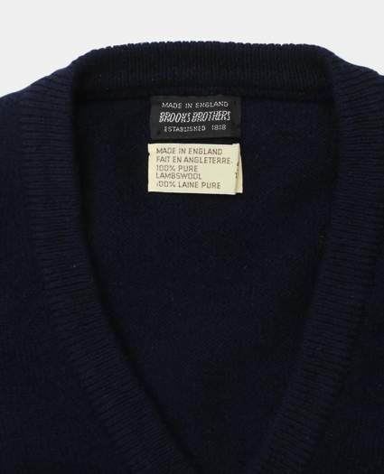 Vintage Brooks Brothers Lambwool V-Neck Sweater Vest, 1970s, M, image 3